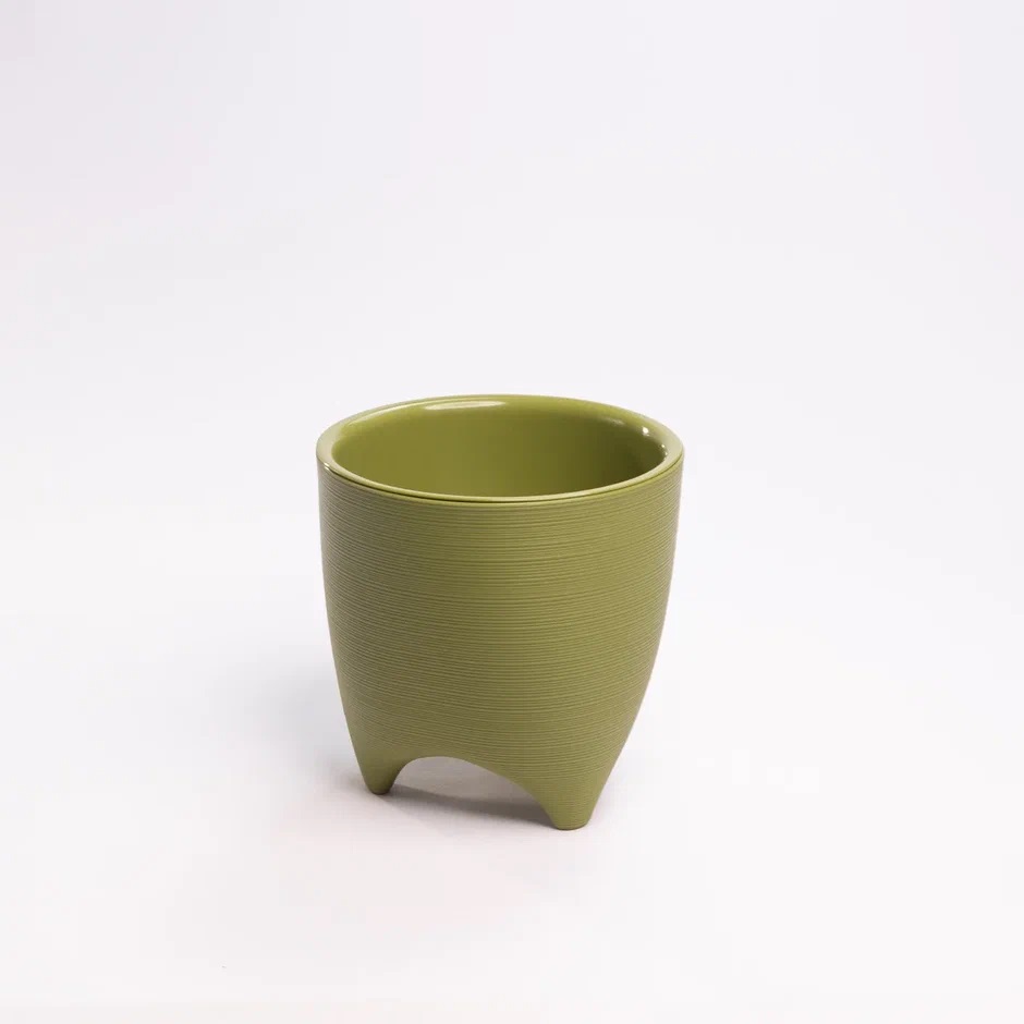 Кашпо пластм. "Де Коста" 2,25л d верха 160мм h160мм со вставкой Шалфей ДК16-29 *1/10