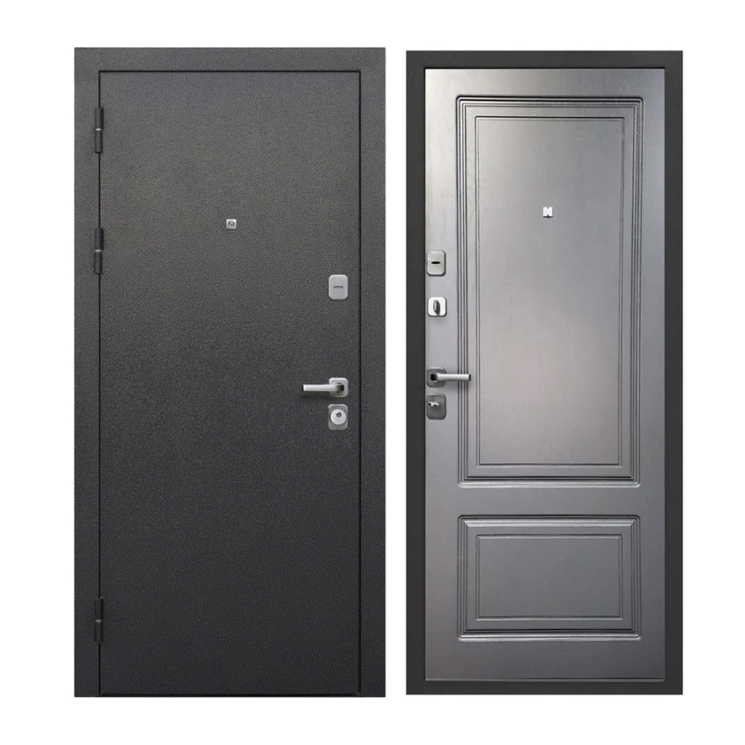 Дверь металлическая 9 см Толстяк Букле черный ясень/графит эмаль 960х2050 ЛЕВАЯ ФЕРРОНИ *1