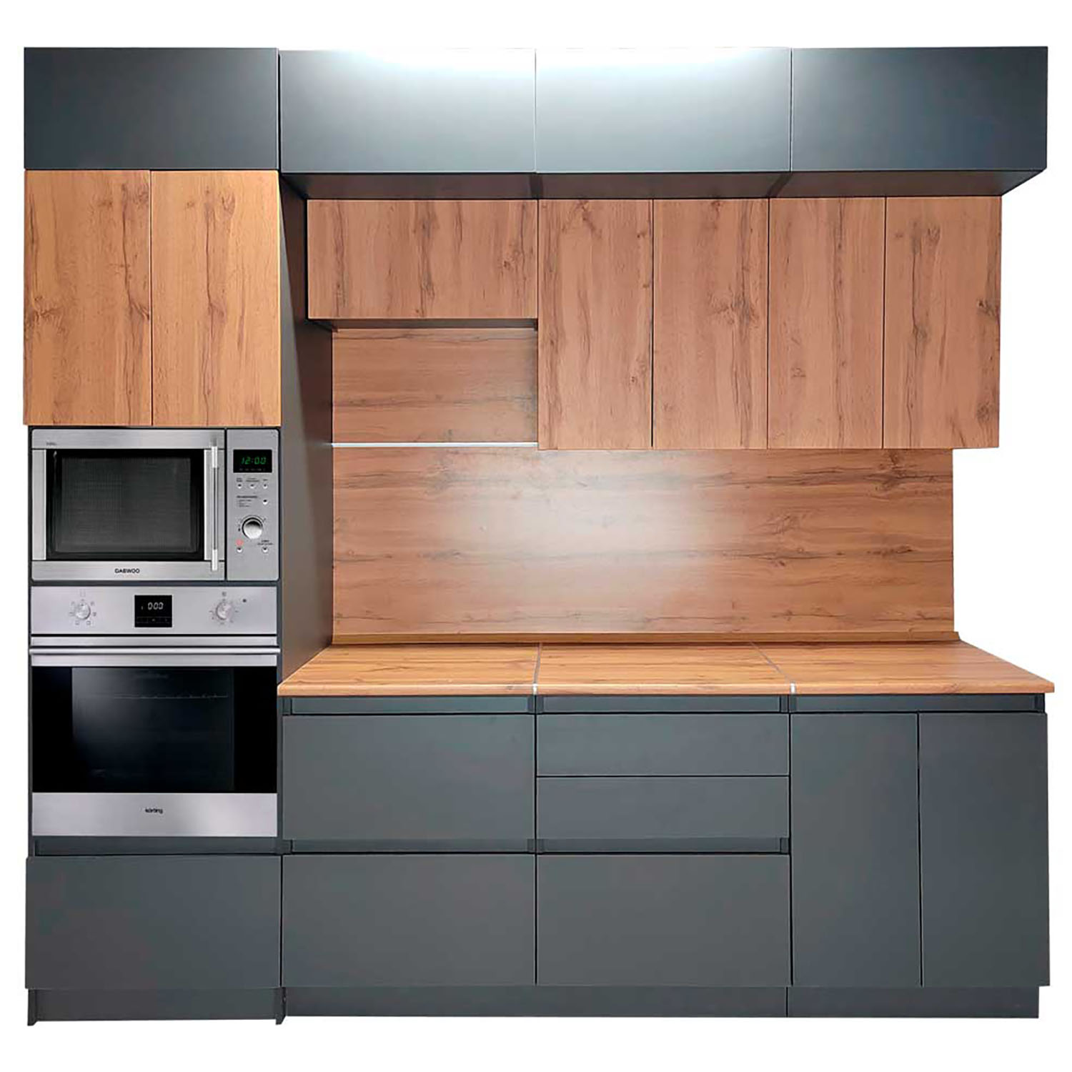 Шкаф напольный 400х850х600 мм BROZEX-WOOD Next, с дверцей, с ящиком, графит