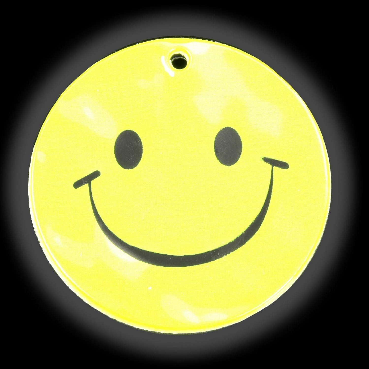 Светоотражающий элемент двусторонний смайлик d5,3см цепочка жёлтый АУ 3566298