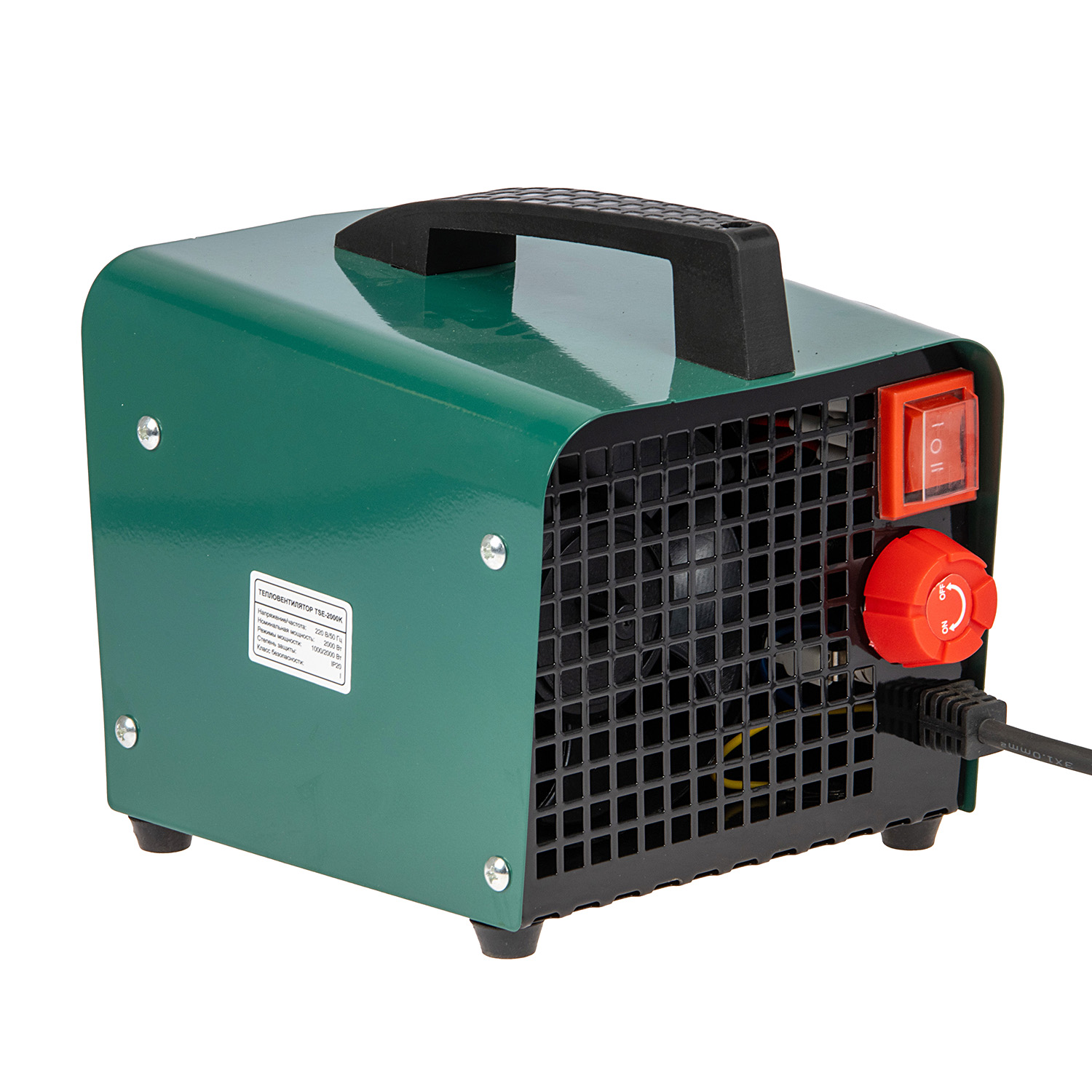 Пушка тепловая электрическая  2кВт 120м3/ч S-30м2 керамический квадратная TSE-2000K FAVOURITE *1 Пушка тепловая электрическая  2кВт 120м3/ч S-30м2 керамический квадратная TSE-2000K FAVOURITE *1