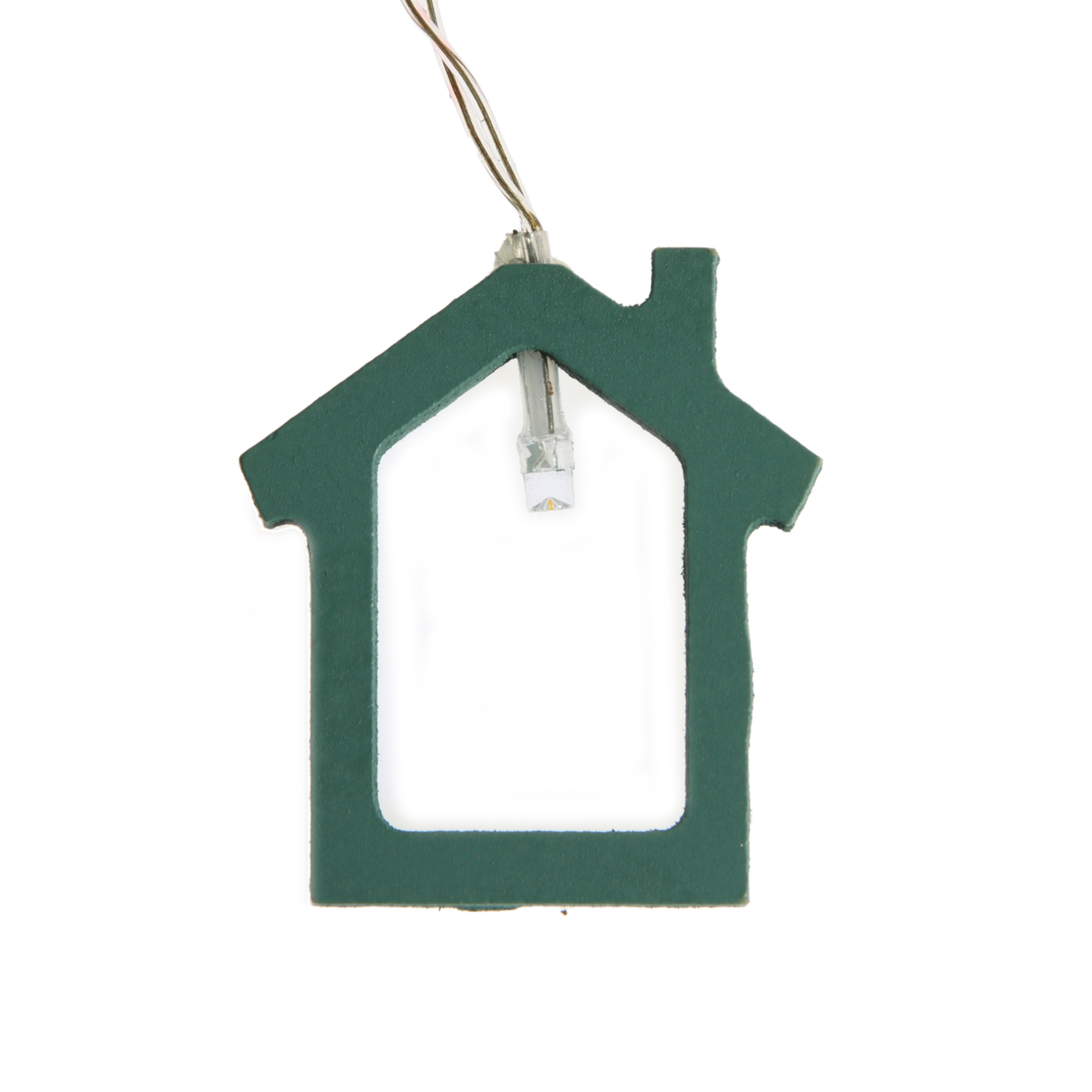 Гирлянда НИТЬ, 1.5 м, с насадк. "Дом синий", Н.С., LED-10-3V, 2*АА (не в компл), фиксинг, Т/БЕЛЫЙ