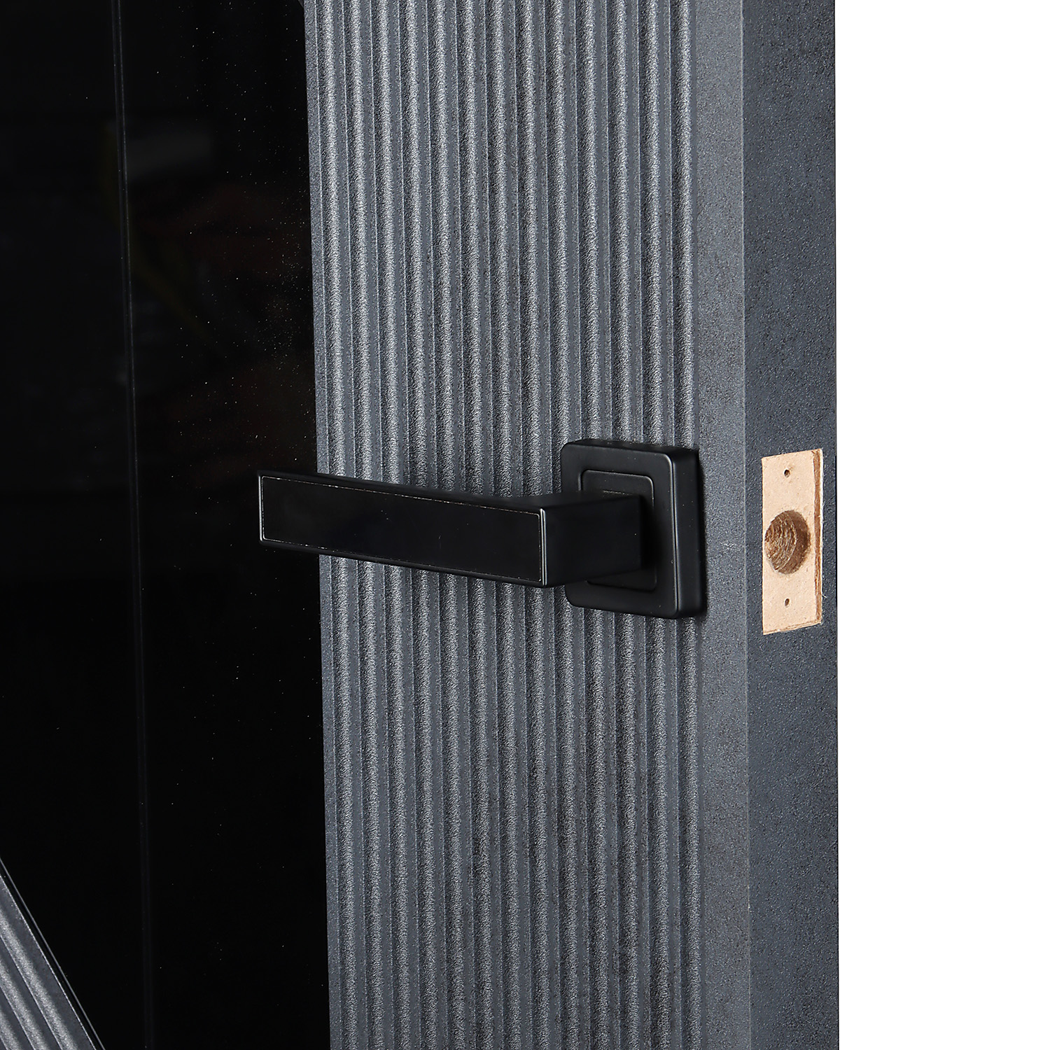 Дверное полотно остекленное ПВХ Нью-Йорк бетон графитТ 700 мм Аркада