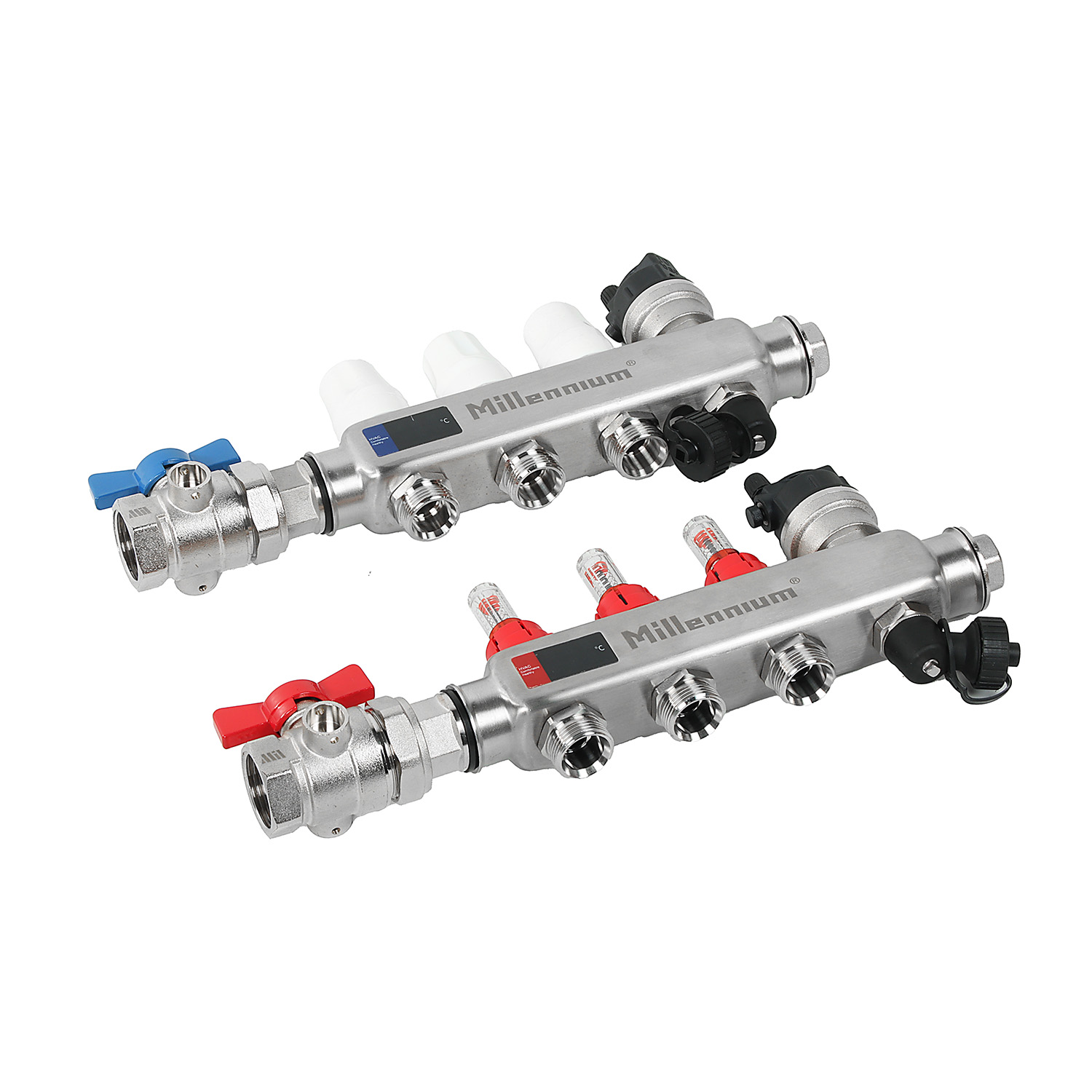 Коллекторная группа Millennium с расходомером, 3 выхода, с кранами
