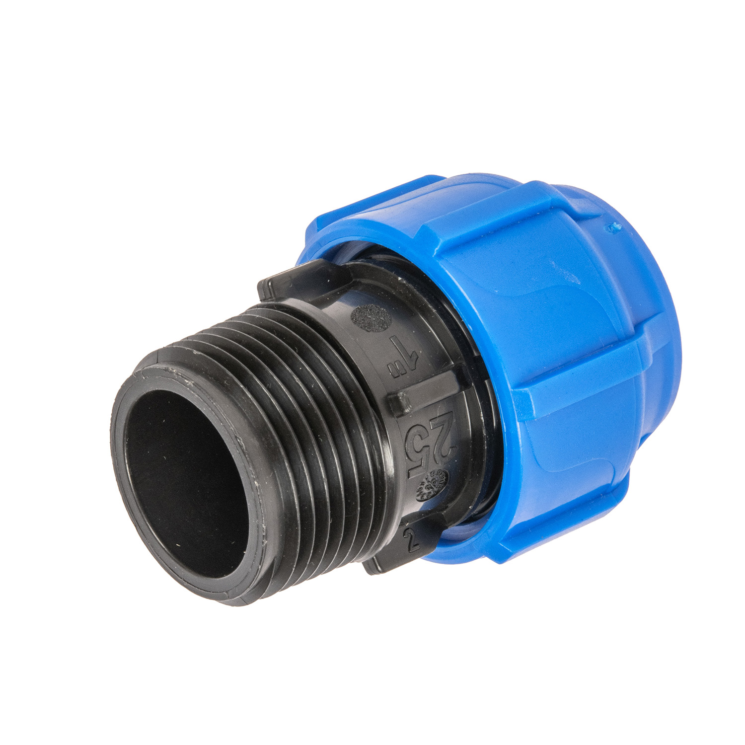 Муфта ПНД компрессия Ø 25х1" наруж. резьба *1/70 Муфта ПНД компрессия Ø 25х1" наруж. резьба *1/70