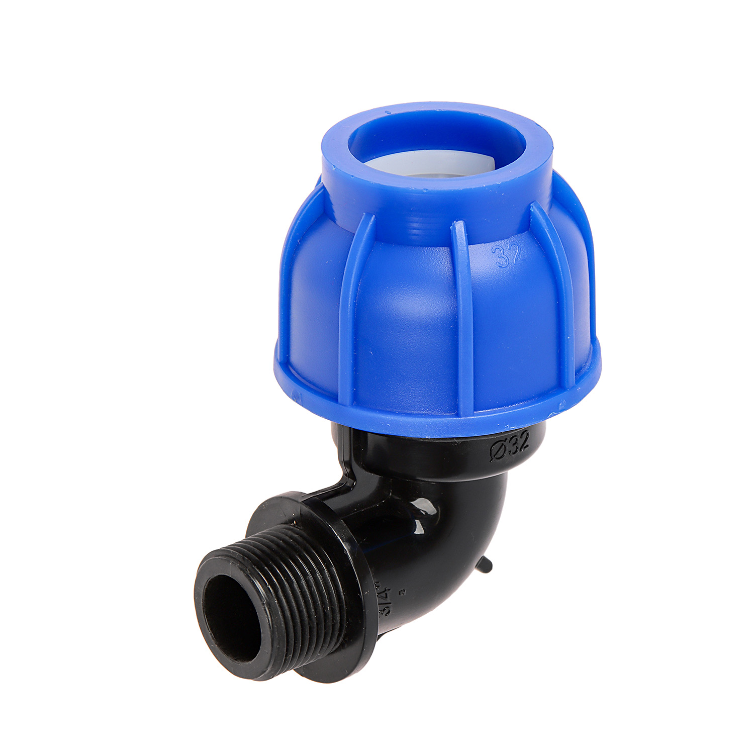 Угольник ПНД компрессия Ø 32х3/4" наруж. резьба *1/60