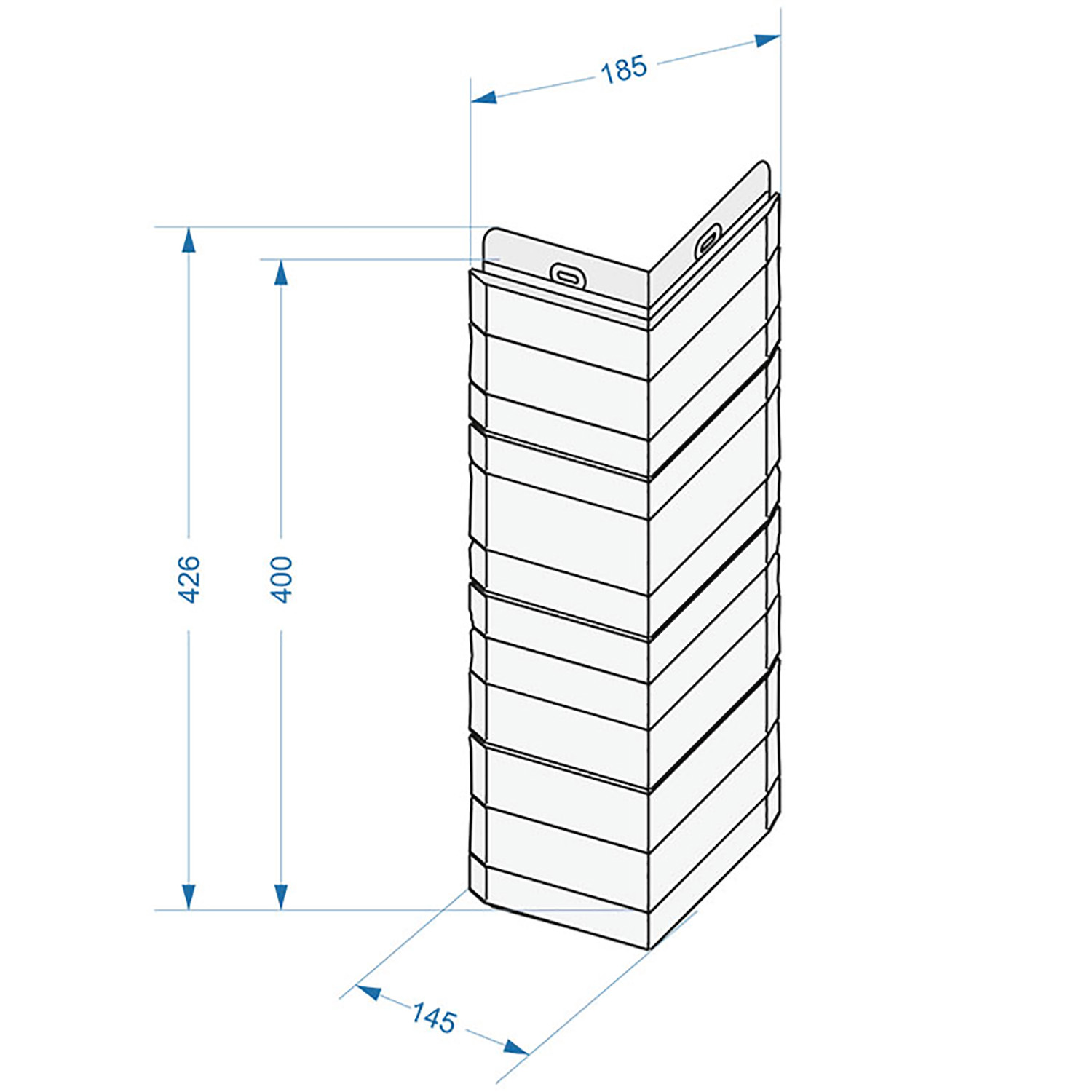 Угол STEIN темный орех (0,4м) Дёке