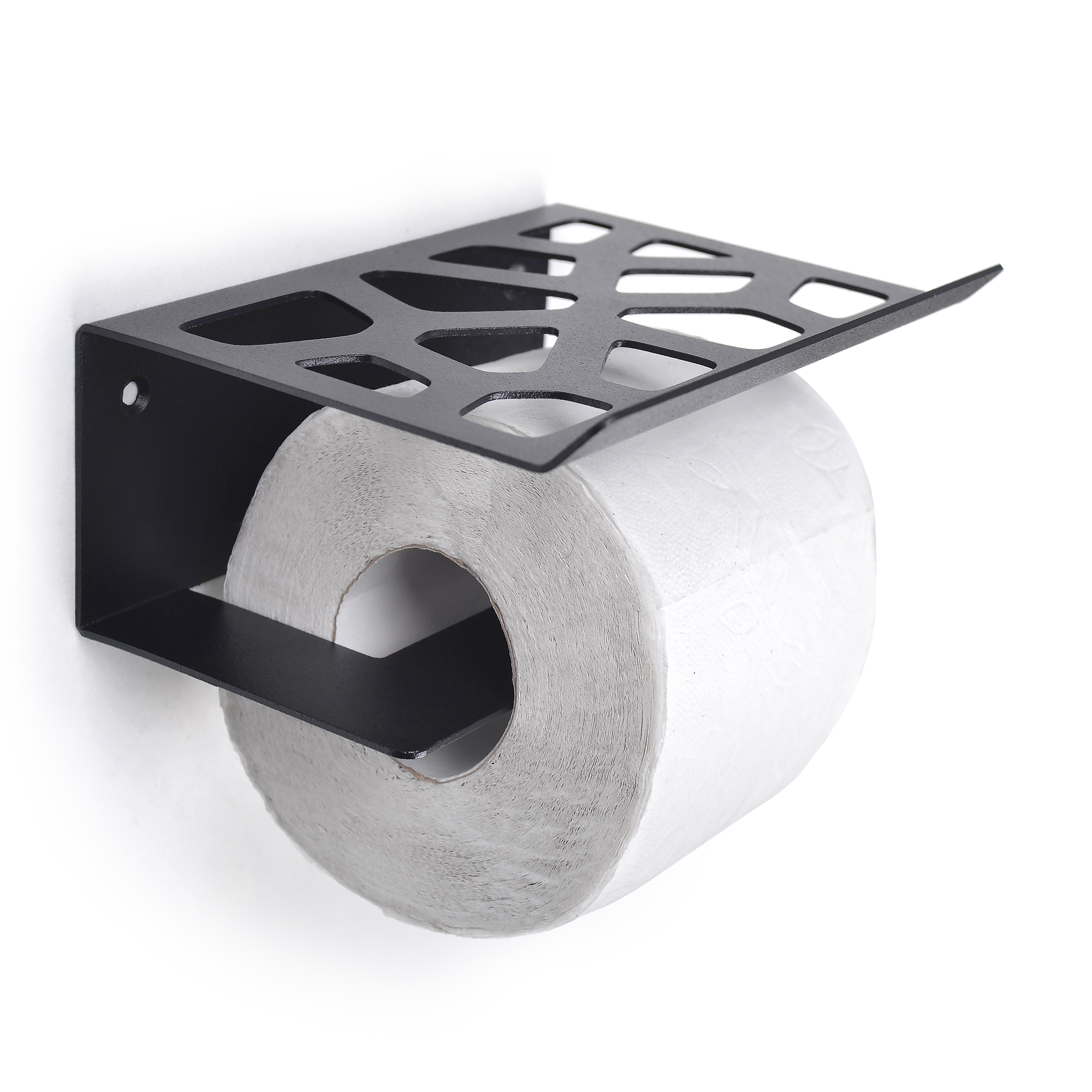 Держатель для туалетной бумаги ЛОФТ-АРТ 16*11*8,5см ЧЕРНЫЙ *1/6