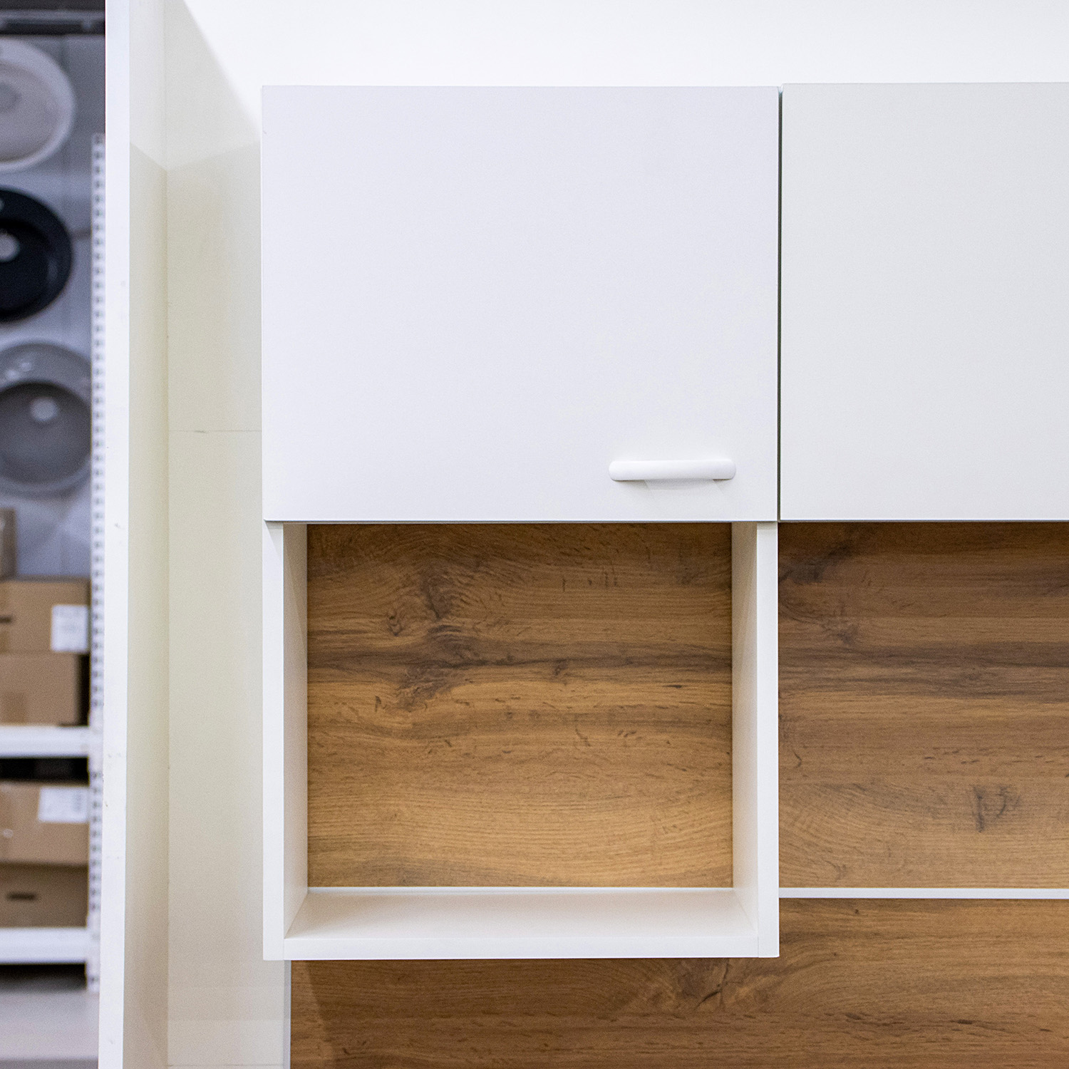 Шкаф навесной 500х676х290 мм BROZEX-WOOD Liberty, с дверцей, белый