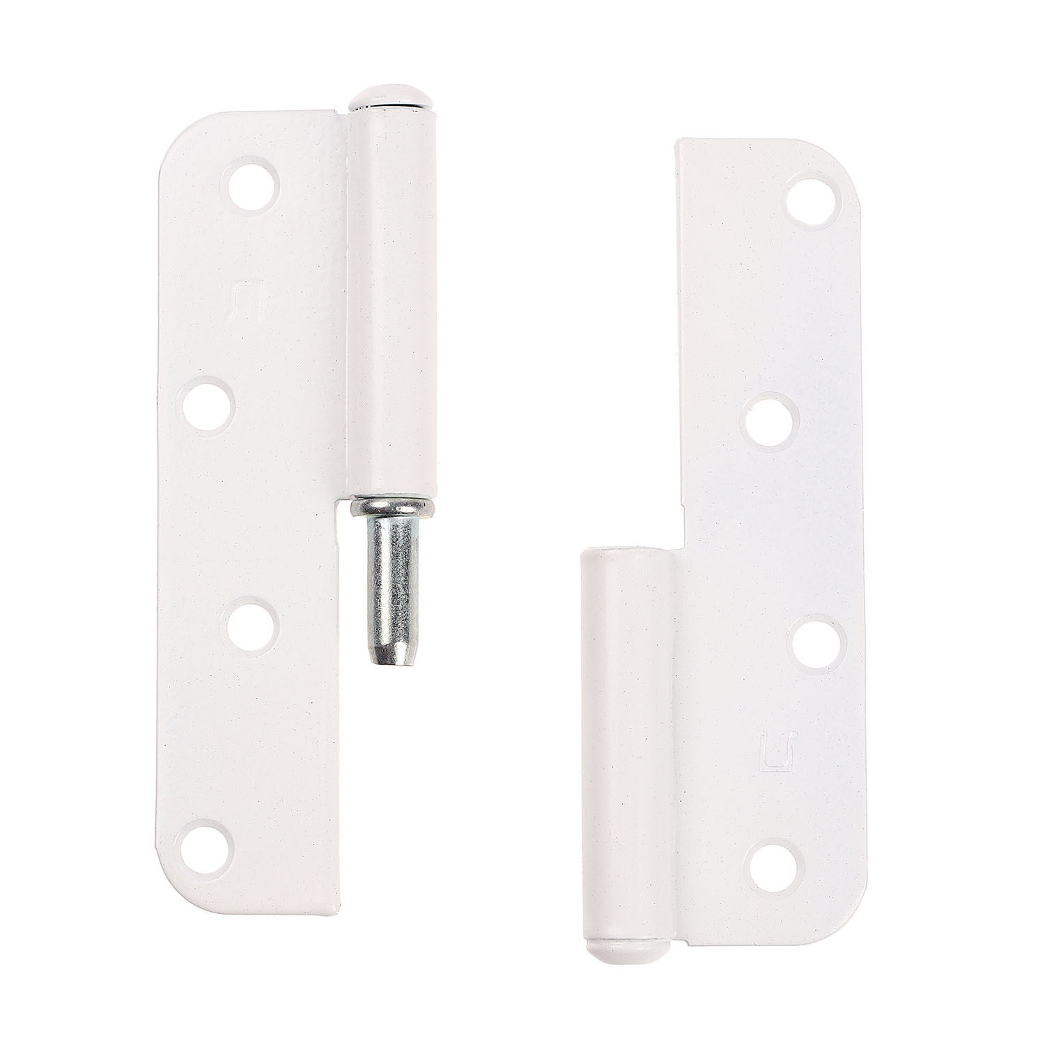 Петля накладная полимер.110мм белая ЛЕВАЯ СКОБИС *50