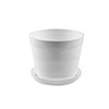 Кашпо пластм. "Классик " 1,2л d верха 133мм h115 с поддоном Мрамор КК 1,2 М  (Екатеринбург) *1/50