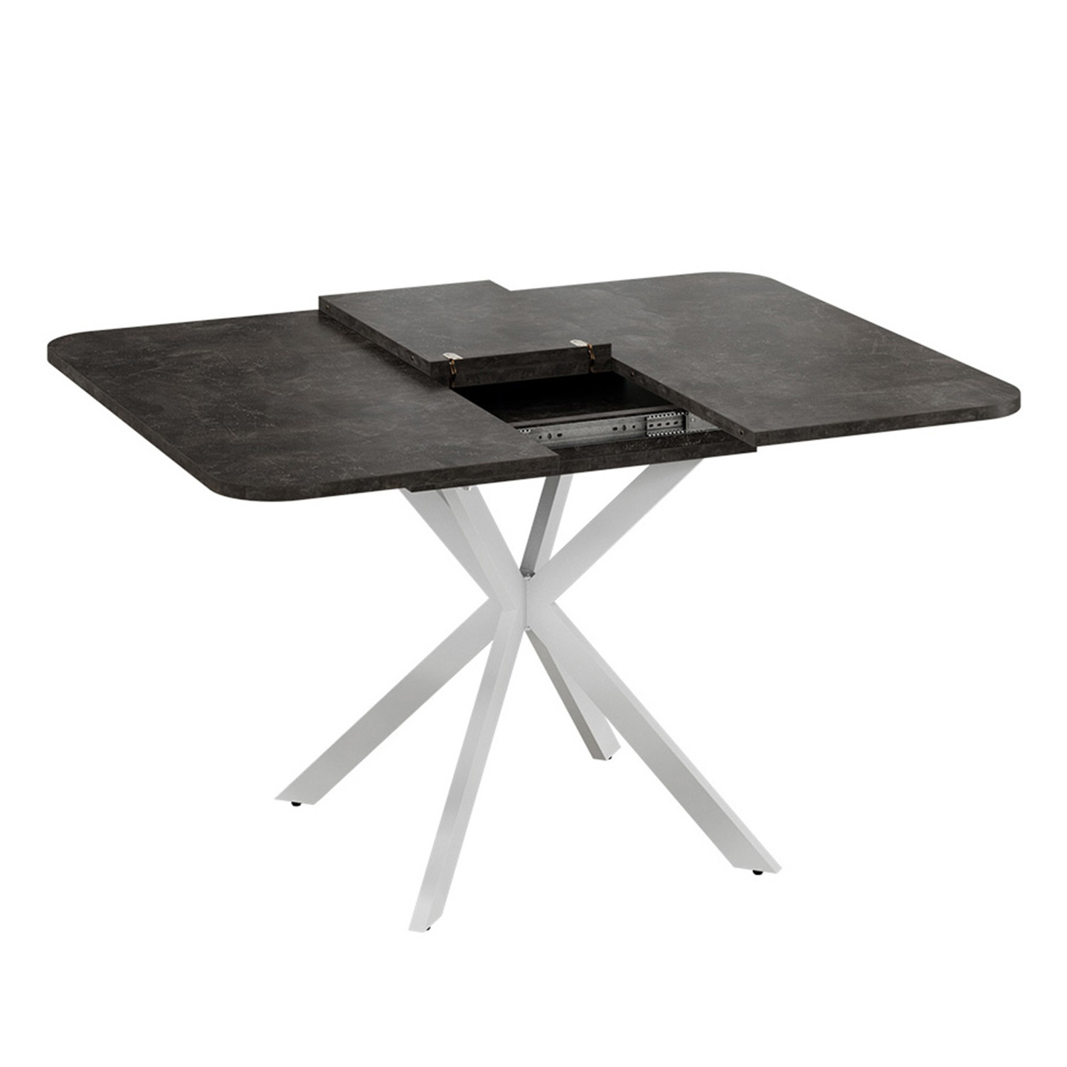 Стол обеденный прямоугольный раздв.Лиссабон Тип1 1000(+315)мм*1001*750мм Ателье темный*1