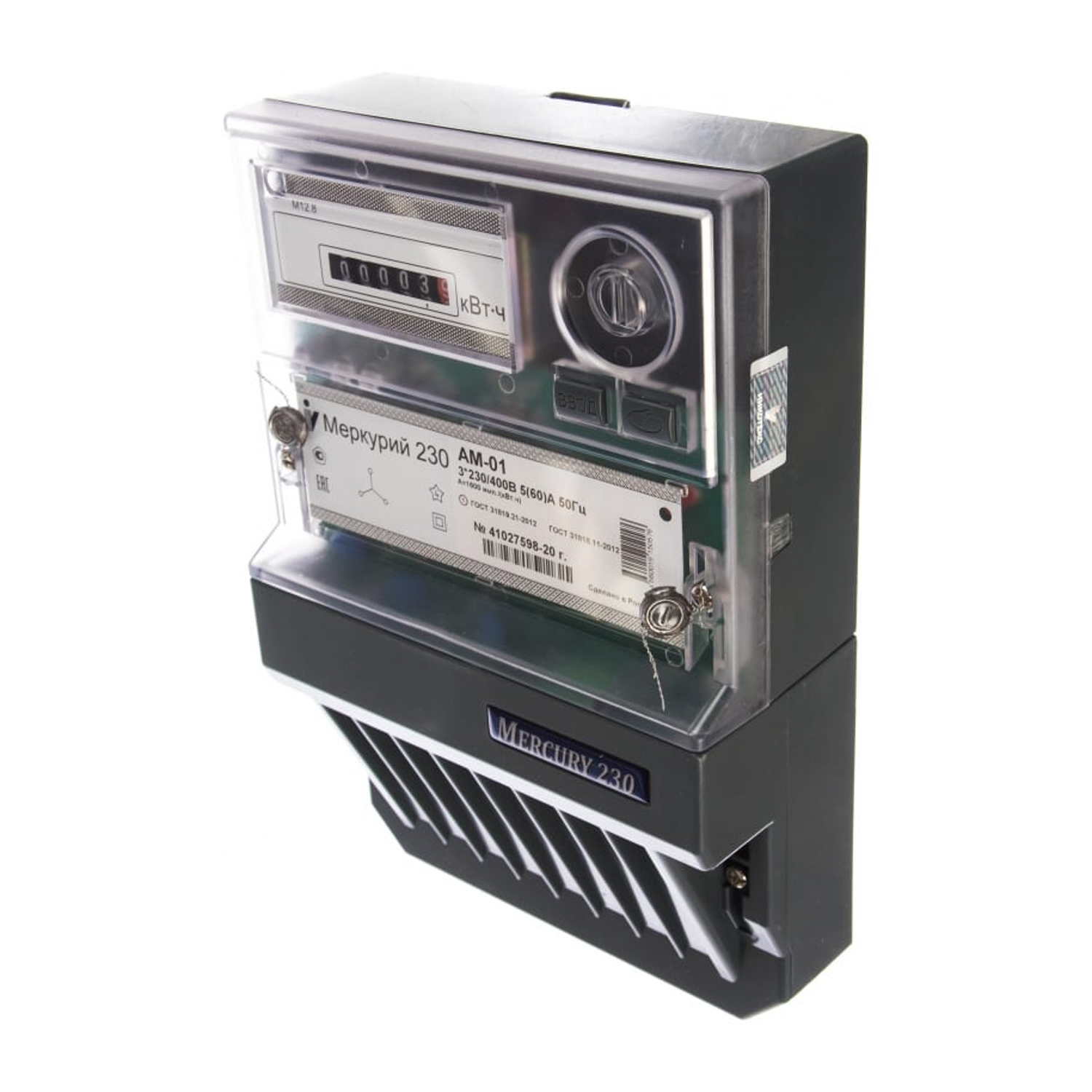 Счетчик "Меркурий" 230 AМ-01 3ф 5-60 А  класс точн. 1.0 тариф. Инкотекс *1/10