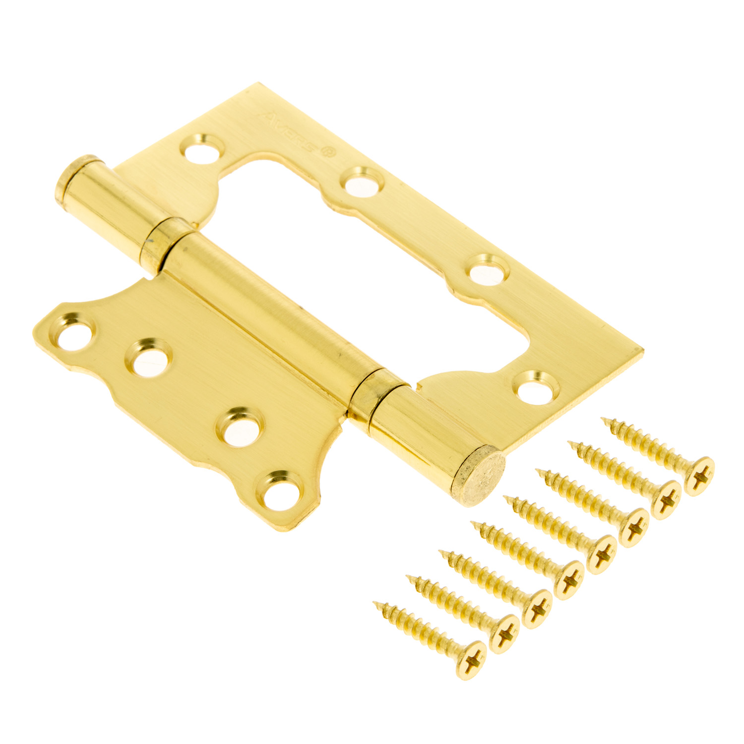 Петля без врезки 100*75*2,5мм ЗОЛОТО матовое GM AVERS *1/20/100