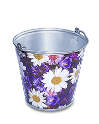 Ведро металл. оцинкованное 12л с ДЕКОРОМ (Лысьва) *1/10