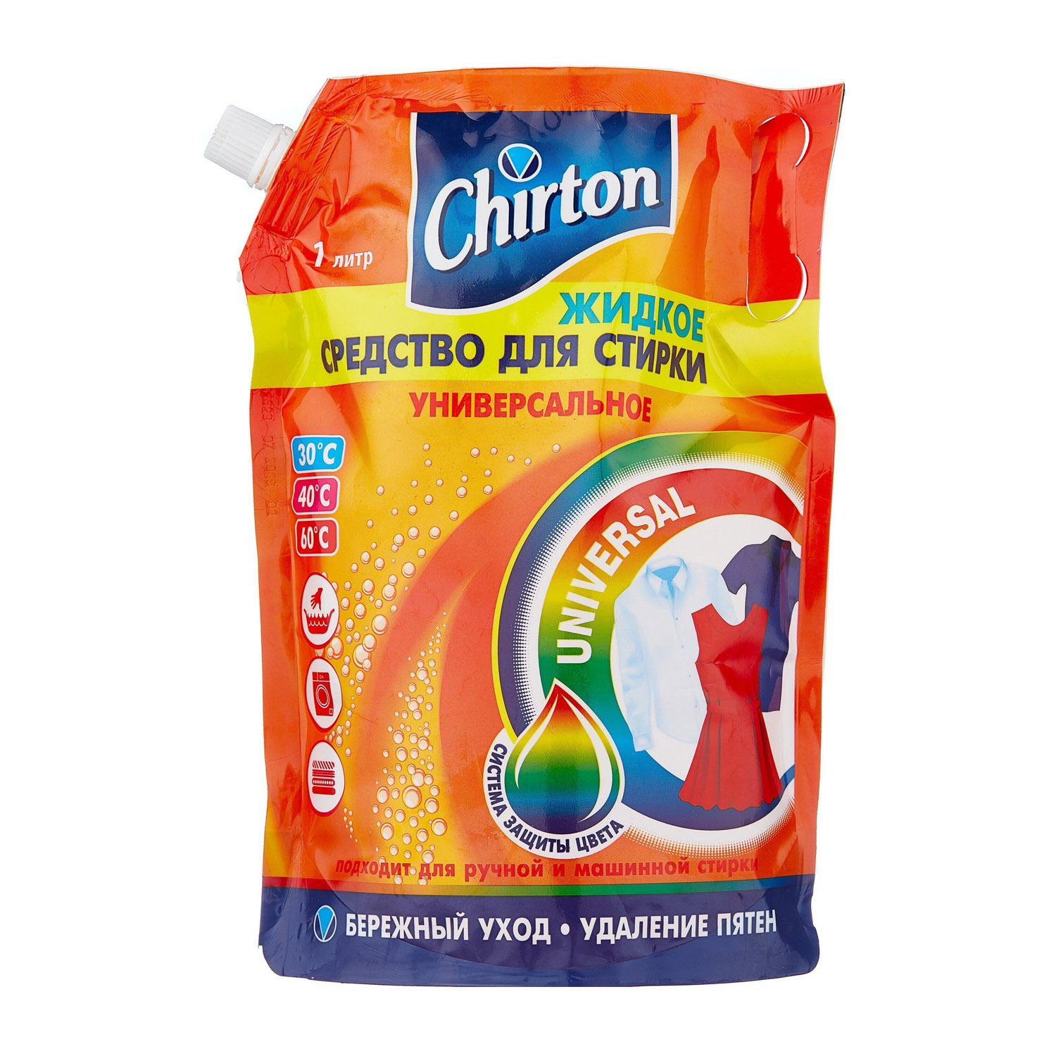 Ср-во д/стирки жидкое CHIRTON 1000мл Универсальное дой-пак Ср-во д/стирки жидкое CHIRTON 1000мл Универсальное дой-пак