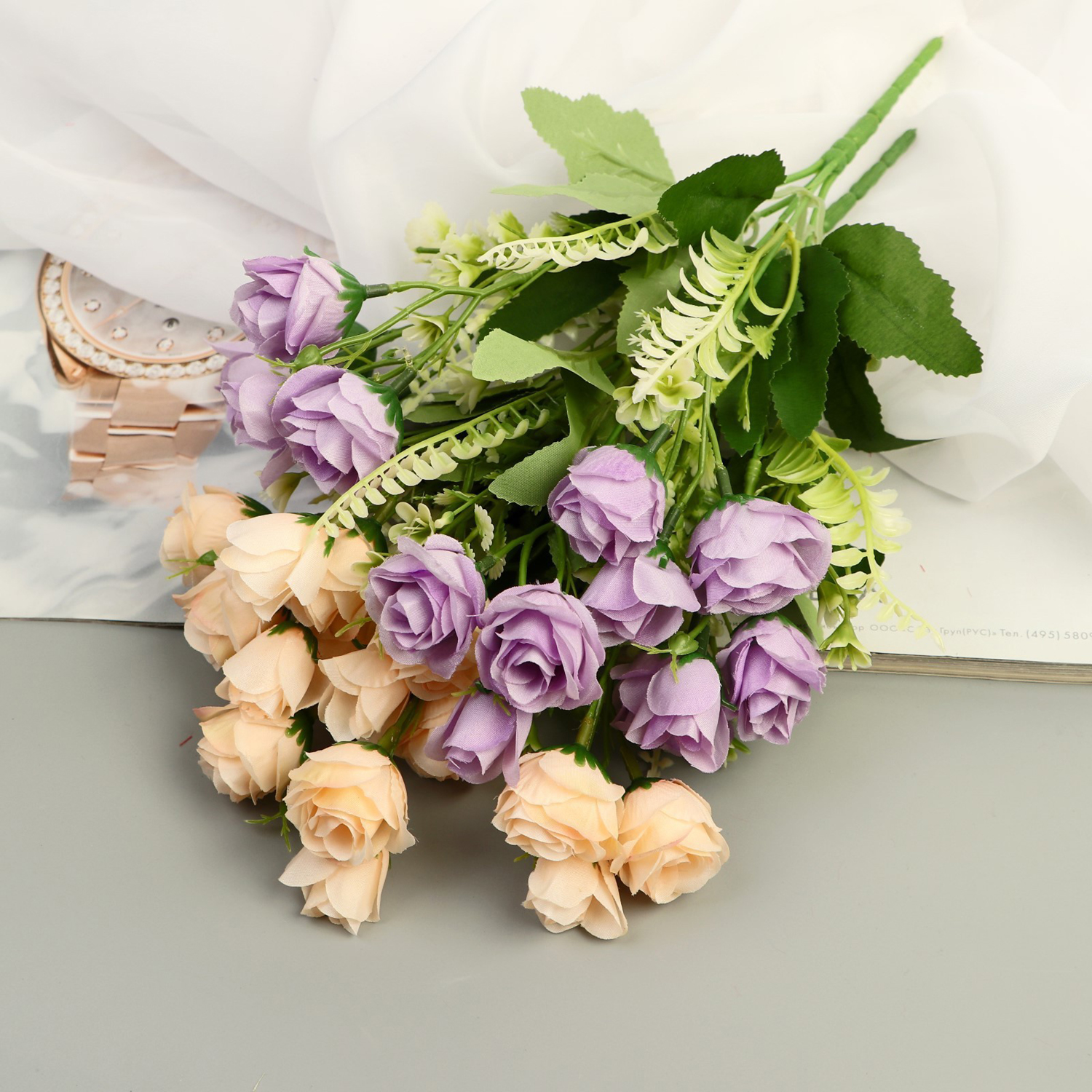 Букет "Бутоны розы" 4х29 см, микс   9789655