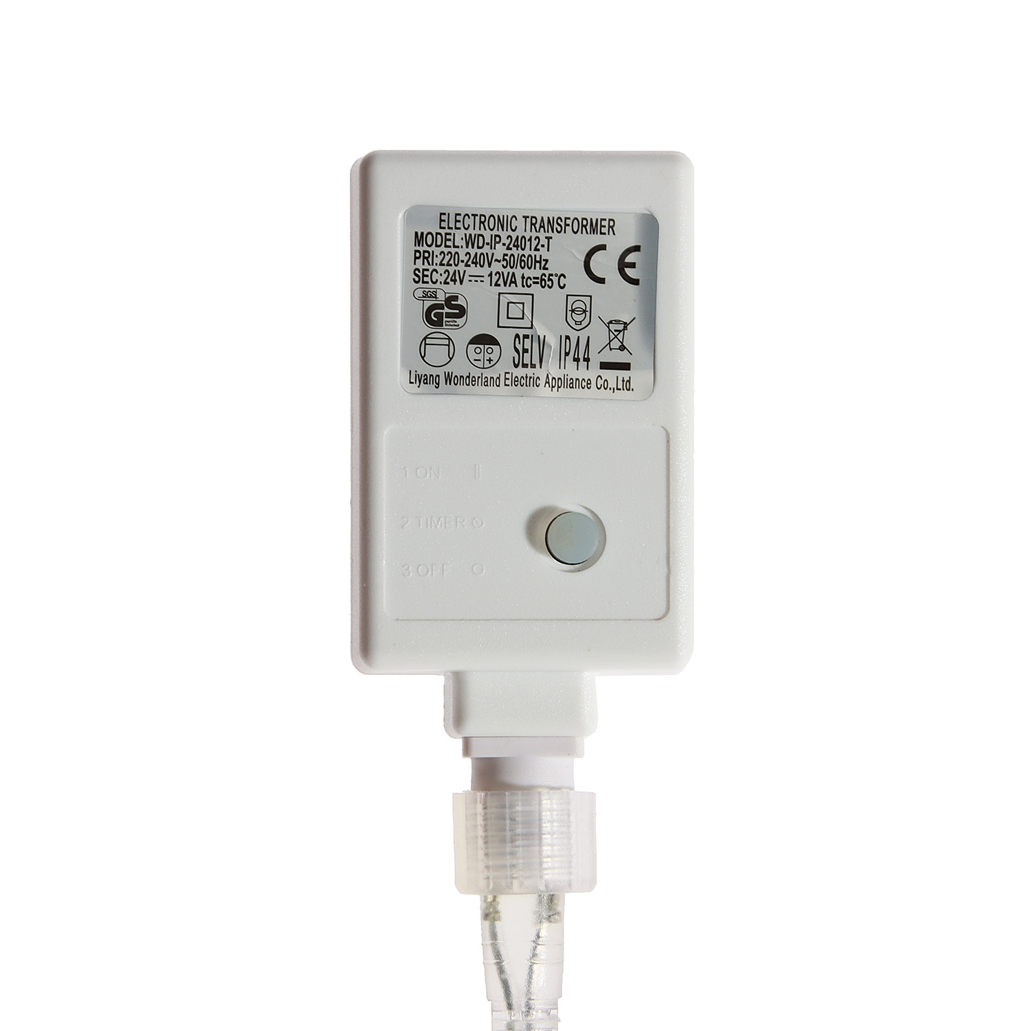 Блок питания для гирлянд 24 В Vegas, 3 м, до 500 LED, таймер, 12 Вт, IP44