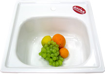 Мойка стальн. эмалир. ANTIKA  500*500мм белая орхидея (с кронштейнами и метизами)