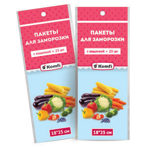 Пакеты для продуктов пэ дзаморозки с защелкой zip-lock 25х30см 25шт в пп HPZ203E Komfi *180 Пакеты для продуктов пэ дзаморозки с защелкой zip-lock 25х30см 25шт в пп HPZ203E Komfi *180