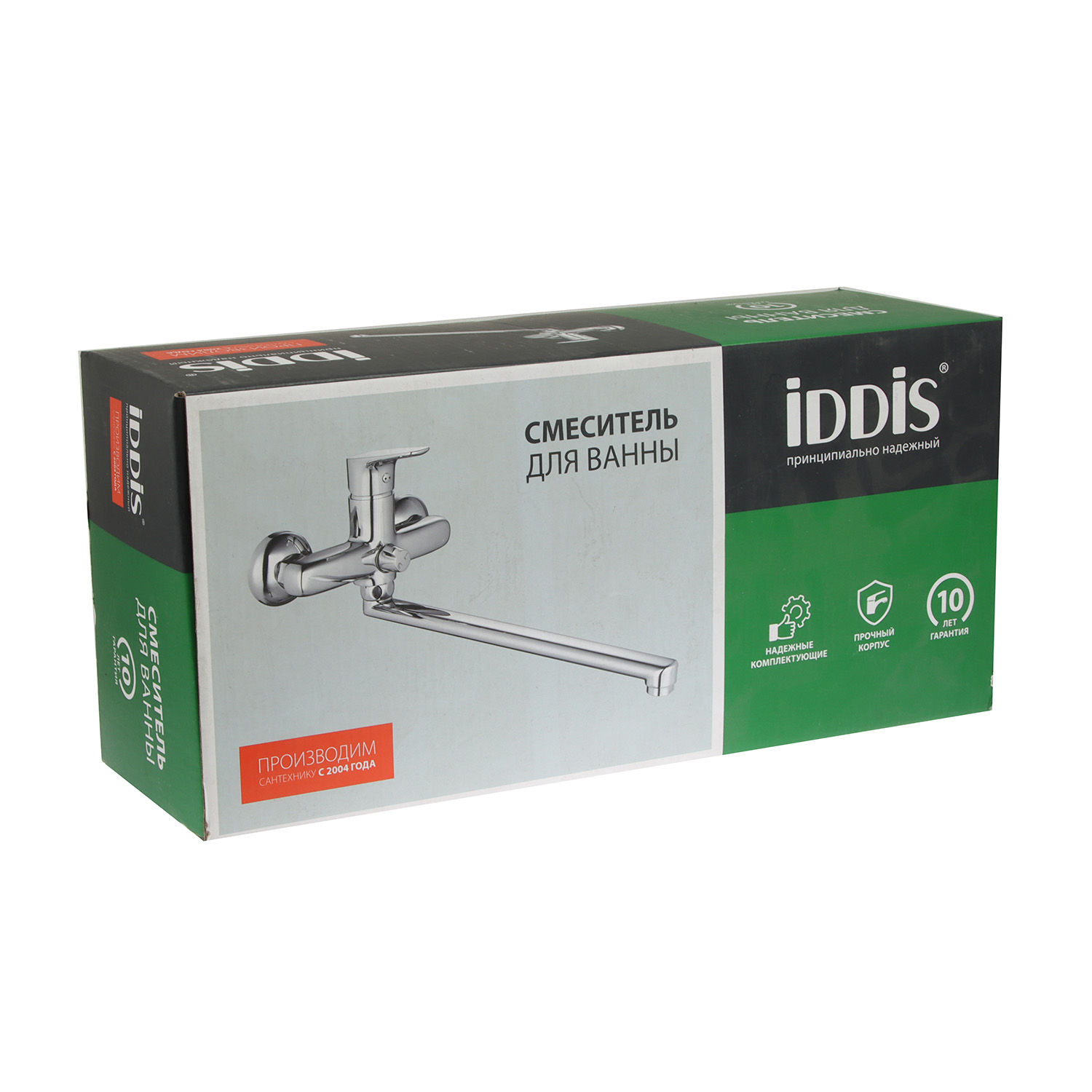 Смеситель для ванны IDDIS Zodiac, длинный излив, однорычажный