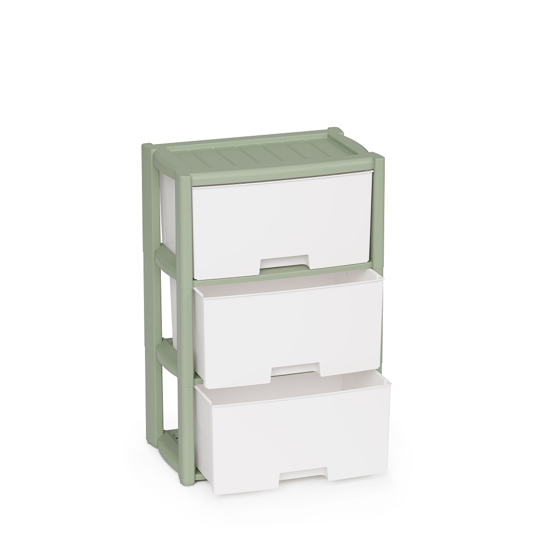 Комод пластм. "Колорит" 3 ящика выс.710мм, шир.475мм, гл.300мм Зелёный М9040"ЗПИ "Альтернатива" *1 Комод пластм. "Колорит" 3 ящика выс.710мм, шир.475мм, гл.300мм Зелёный М9040"ЗПИ "Альтернатива" *1