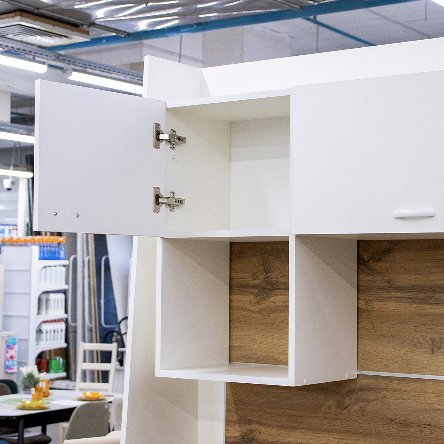 Шкаф навесной 400х676х290 мм BROZEX-WOOD Liberty, с дверцей, белый