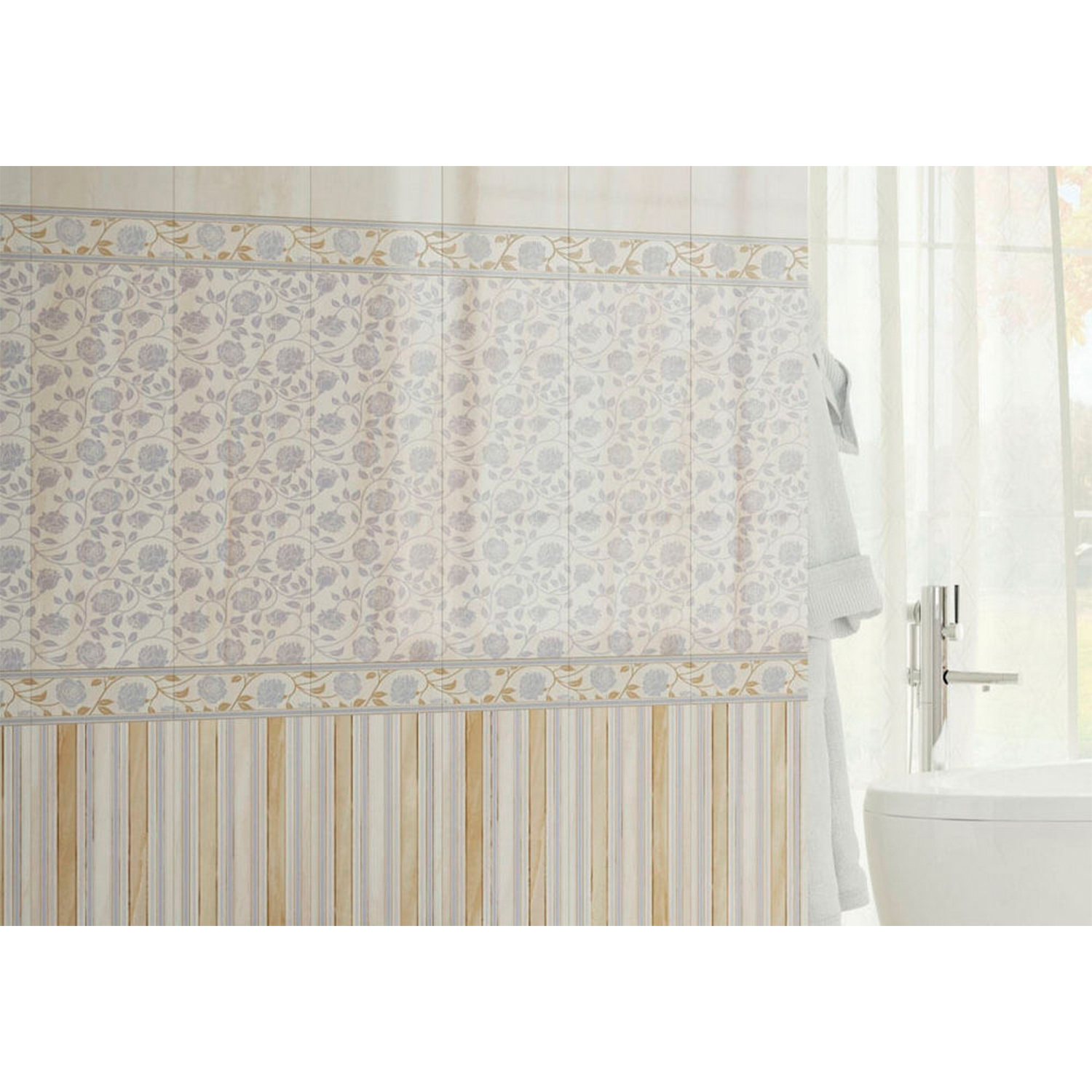 Плитка LBC облиц. Тендер Марбл (200*600) декорированная голубая (0,12*7*64) 1064-0041-1001