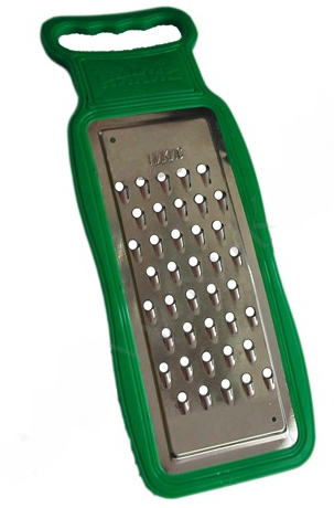 Терка металл. жест. 270х97мм, в пласм.корусе с пластм.рукой, "для Овощей" (арт.ТПО-3у) "Никас" *1/30