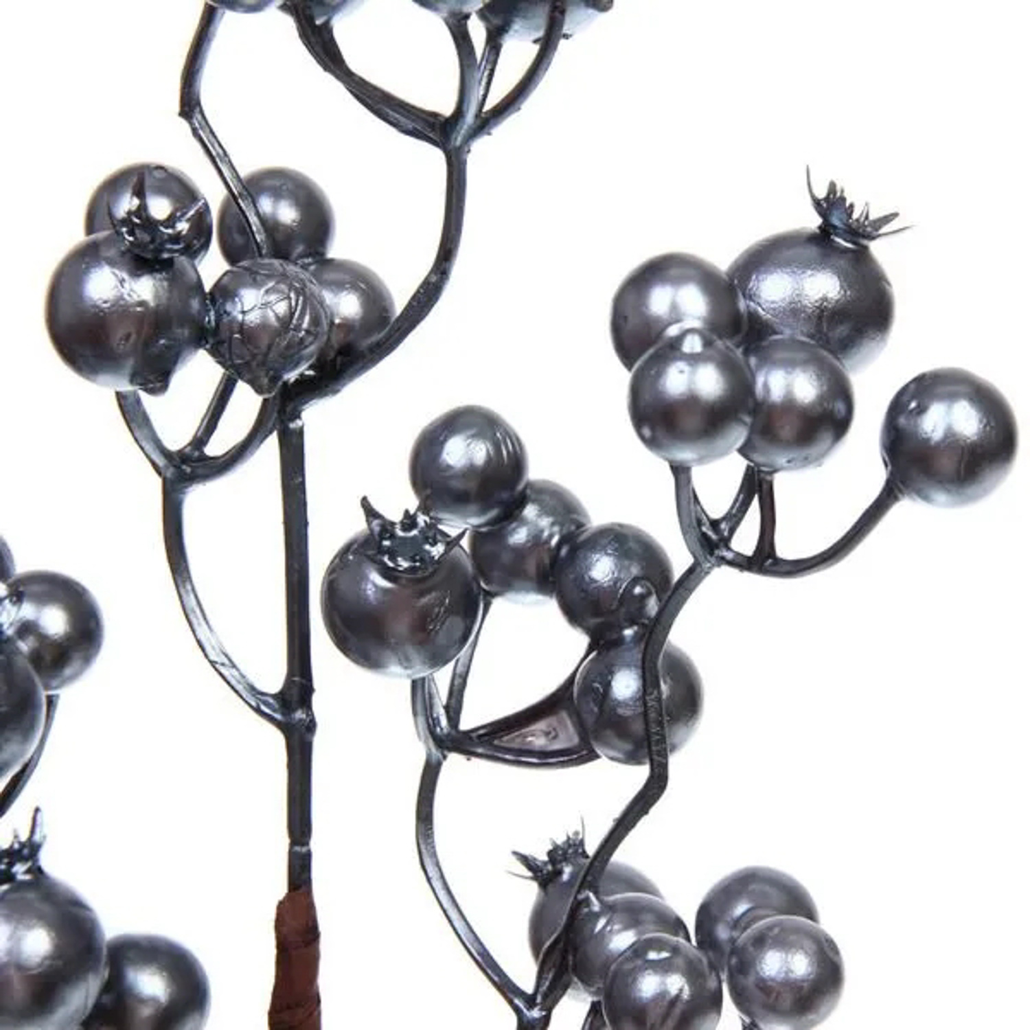 Ветка декоративная "Сказочная ягода" 60 см, Чёрный жемчуг