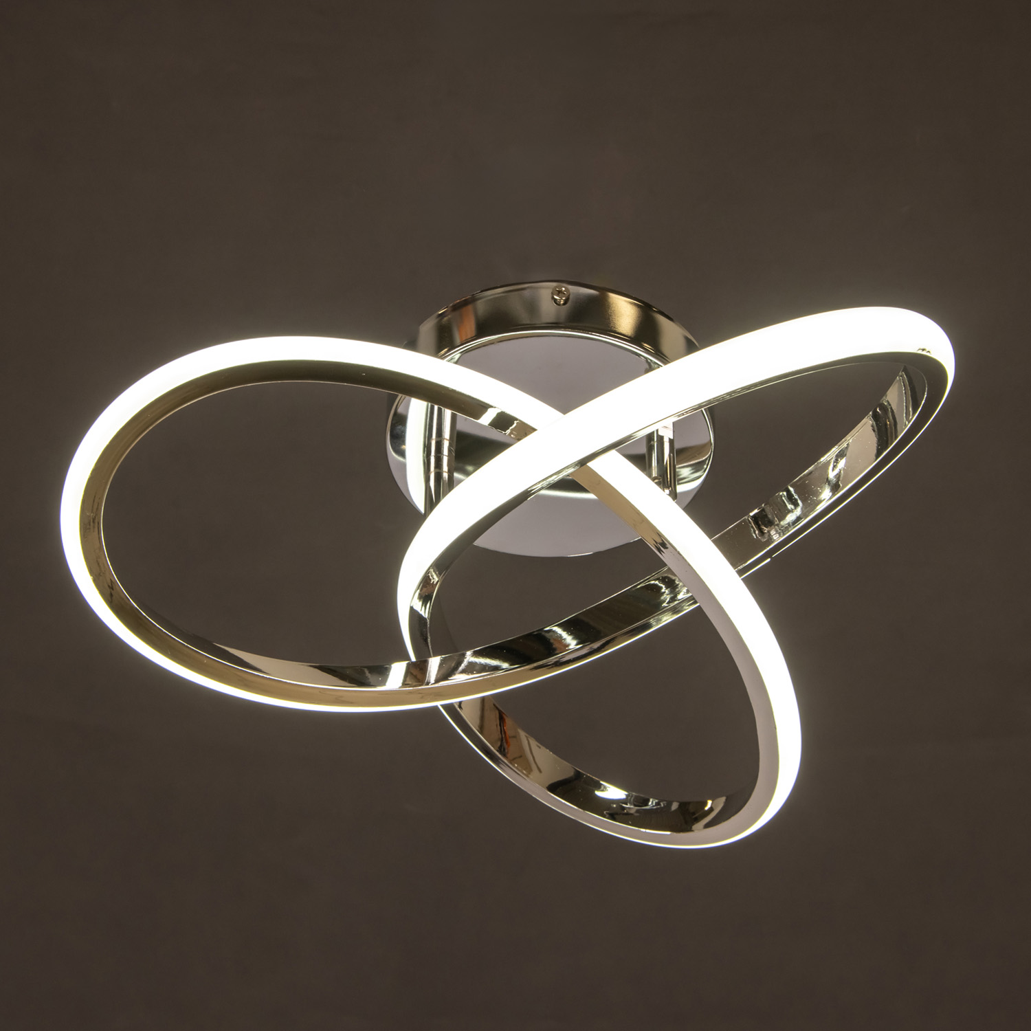 Светильник потолочный светодиодный CL-1076 Chrome 240 мм 52W 3 реж,б/пул S=6м2 VERNER LIGHTING*1/10