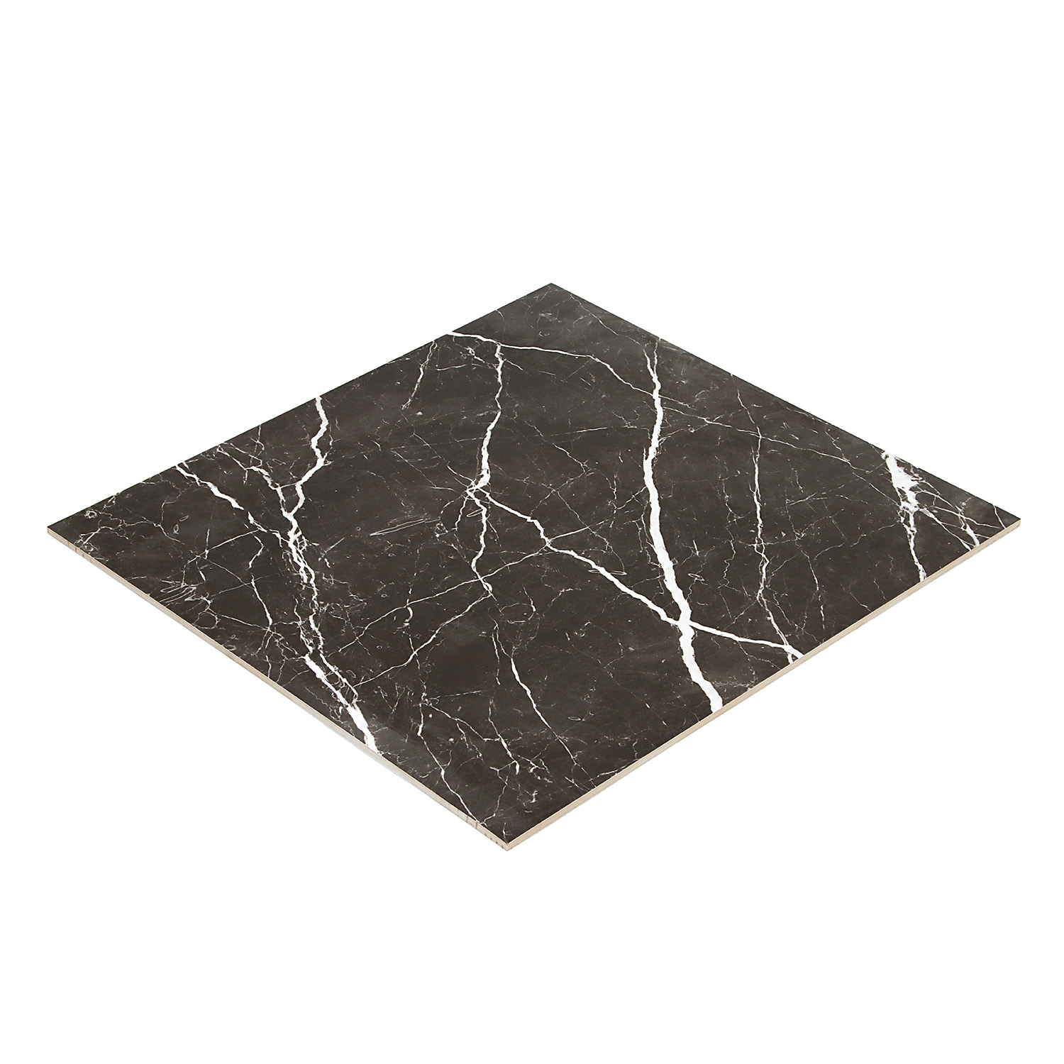 Керамогранит 1.44 м² Китай Мрамор 00071945, 600х600х8 мм, полированный, черный