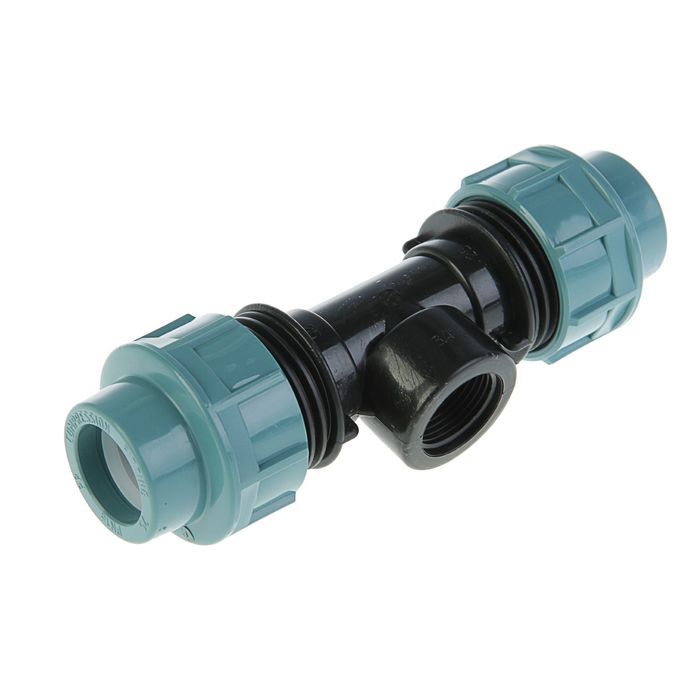 Тройник ПНД компрессия Ø 20х3/4"х20 внутр. резьба *1/70