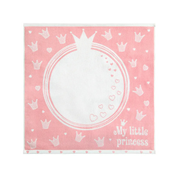 Полотенце детское махровое 100*100см Облачко My little princess Нежный пион/белый МХ42