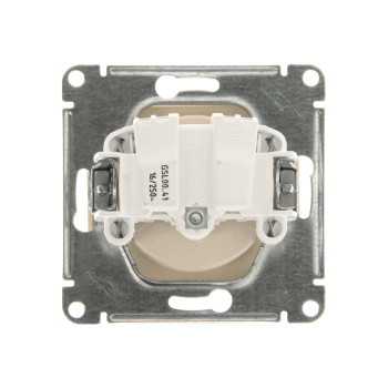 Механизм розетки "Glossa" 1-м. беж. б/з GSL000241 *1/20