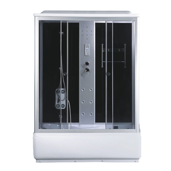 Кабина душевая 170х85х215 см Verner Sanitary Ware, стекло тонированное, черный