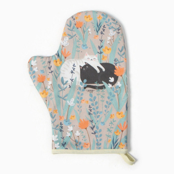 Варежка-прихватка 20х28см I meow you саржа, 100% хлопок Этель*1