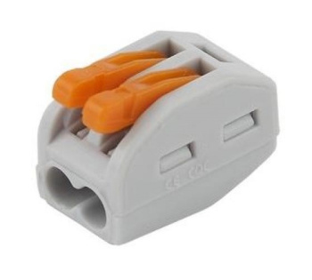 Клемма соединительная 2 конт. с рычажками 0,08-2,5мм2 (в уп2шт) * 1/24