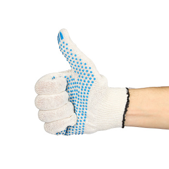 Перчатки ХБ с ПВХ точ 10кл (3 нити) 29гр белгол Перчатки ХБ с ПВХ точ 10кл (3 нити) 29гр белгол