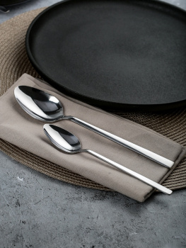 Ложка чайная нерж. "Quadro" КОМПЛЕКТ 2ШТ на подвеске DMC132 "Domenik" *1/12/72
