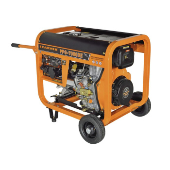 Генератор дизельный CARVER PPG-7000DE, 5.5 кВт, 4-х тактный, бак 12.5 л, ручной/электростартер