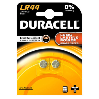 Элемент питания LR44 "таблетка" алкалиновый 1.5В ВР-2 Duracell Б0009737 *2/20
