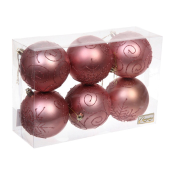 Набор шаров 8 см "Magic wish" (набор 6 шт), Розовое золото Набор шаров 8 см "Magic wish" (набор 6 шт), Розовое золото