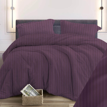 Постельное белье 2сп бязь-страйп Орхидея 334-2/2 фиолетовый, наволочки 70*70 - 2шт *1/6