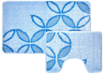 Коврик д/ванной Bombini "Classic" Комплект:(50см х 80см)+д/туалета Голубой CLC 202001 *1/25