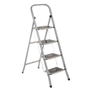 Стремянка стальная 4 ступени, выс.верхн. пл.0,9м, ШИРОКИЕ ступени "Class Plus" "Perilla" *1/4