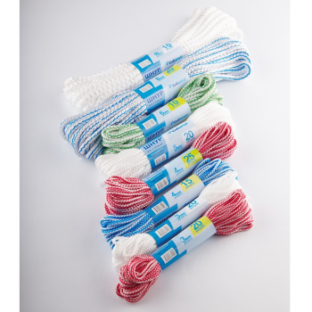 Шнур полипропиленовый d 2мм дл.20м Белый вязаный арт.30006 ("Сибшнур") *1/100