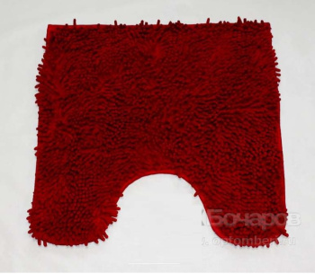 Коврик д/туалета "макароны" (50см х 50см) бордовый *1