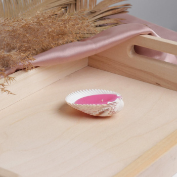 Свеча-ракушка "Time to dream",розовая, 9 х 6 х 2,5 см 6581971