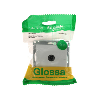 Механизм розетки "Glossa" 1-м. TV 1DB белый GSL000191 *1/10/60